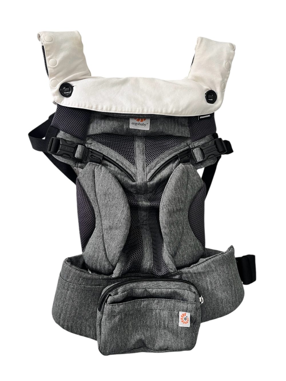Địu Ergobaby Omni 360 Cool air mesh màu xám (0→4y, tối đa 20kg) tặng kèm yếm địu Mumuv - Ảnh 1