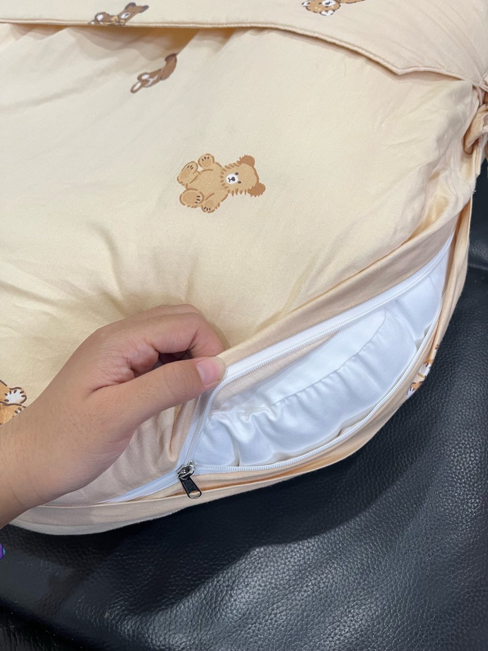Gối chống trào ngược Dono&Dono vải 4 mùa (hoạ tiết gấu Teddy) - Ảnh 12