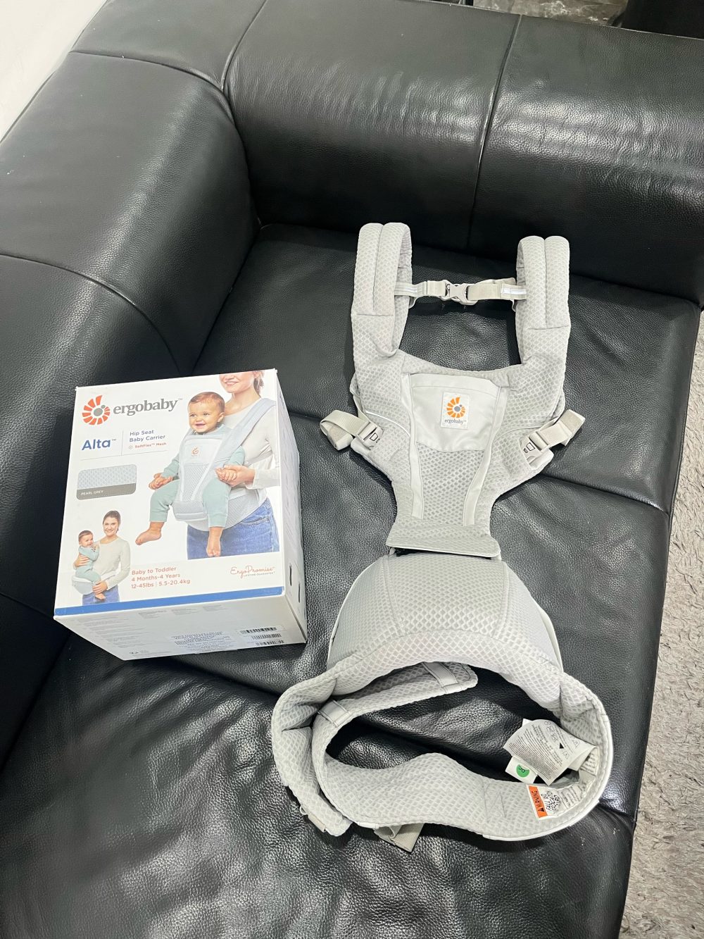 Địu cho bé Ergobaby Alta Hip Seat, Pearl Grey ( 5kg5->20kg, full box) - Ảnh 3