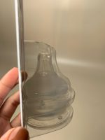 Hộp 2 núm ti silicone Grosmimi stage 1 (1~3m) tặng áo ngực lót su mềm cho mẹ màu be (size: 40/90) - Ảnh 5