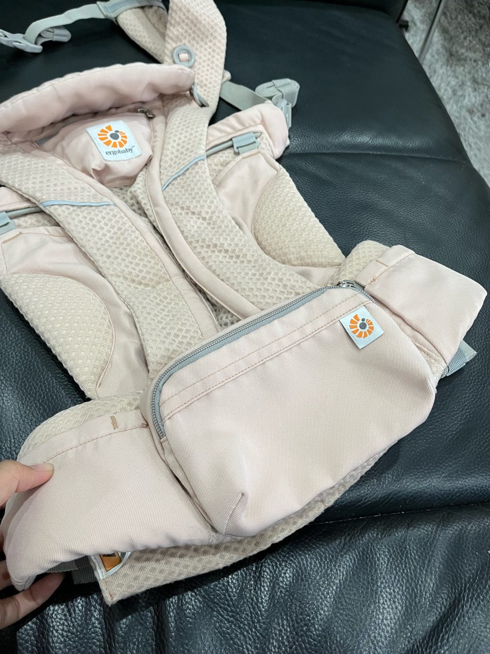 Địu Ergobaby Omni Breeze, Pink Quartz ( size: 0m~3.2kg→20kg, no box) - Ảnh 6