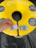 Phao bơi đeo cổ cho trẻ sơ sinh Mambobaby hoạ tiết bọ vàng (size: L 0-> 12m, vòng cổ 28cm, 11kg) - Ảnh 6
