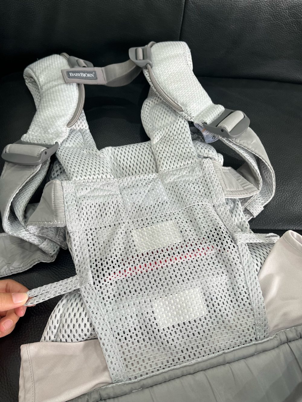 Địu Baby Bjorn One Air 3D mesh màu silver ( size: 0->3y~3kg5->15kg, full box) - Ảnh 19