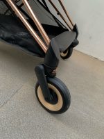 Xe đẩy gấp gọn Cybex Platinum Coya khung rosegold màu Sepia black kèm cup holder, áo mưa, túi vải đựng - Ảnh 5
