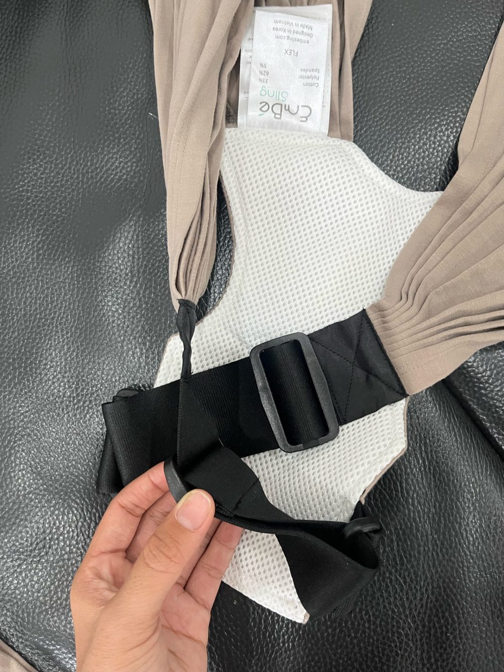 Địu Vải EmBé Sling màu Mocha FLEX (size: 0m+, no box) - Ảnh 3