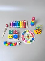 Set đồ chơi lắp ráp gỗ, nhạc nhiều màu cho bé - Ảnh 6