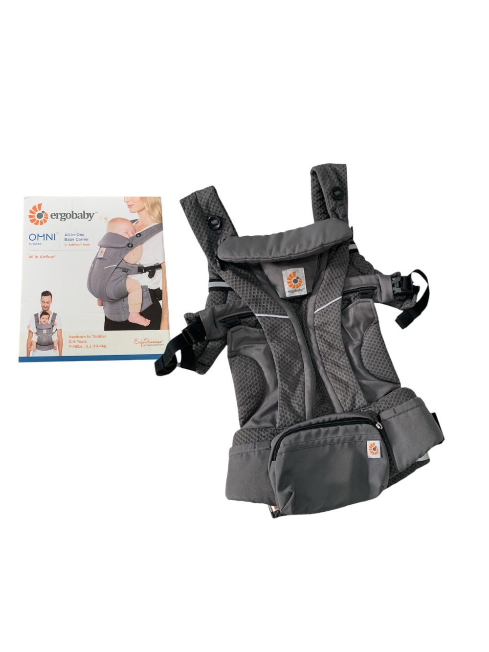Địu Ergobaby Omni breeze màu graphite grey (còn box) - Ảnh 1