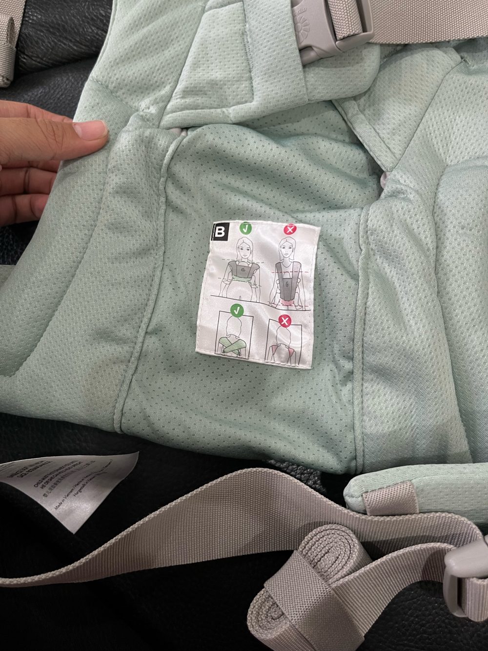Địu Ergobaby Embrace Soft Air Mesh, Sage (0m->11kg3, full box) - Ảnh 5