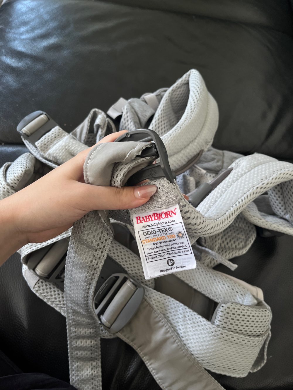 Địu Trẻ Em Baby Bjorn Harmony màu Sliver (0→3 tuổi, tối đa 15kg) còn box - Ảnh 12
