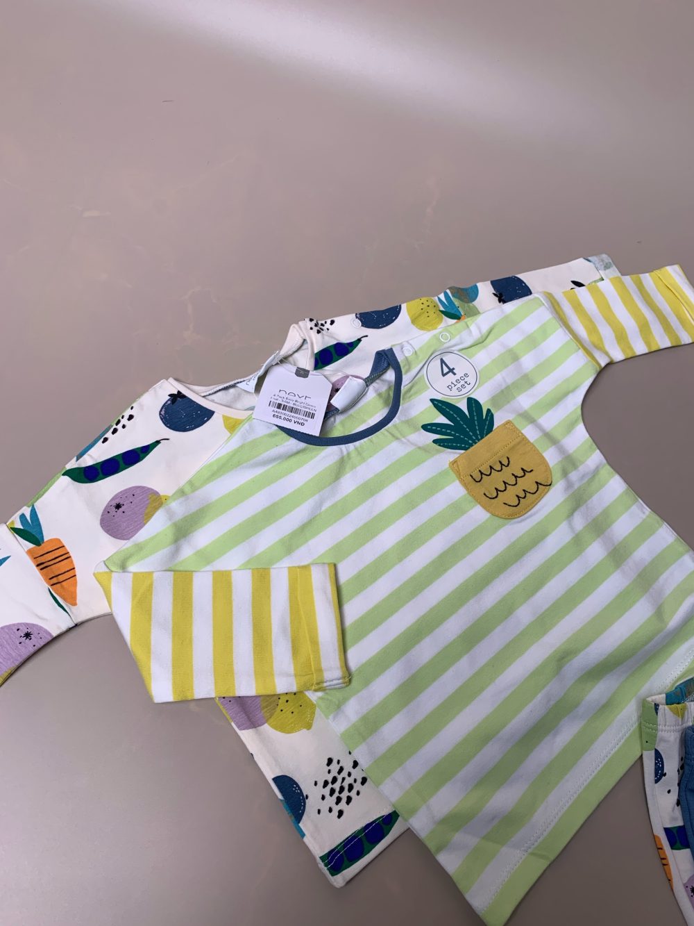Set 2 bộ dài tay Next baby hoạ tiết tropical (3-6m/8kg-68cm) - Ảnh 4