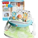 Ghế tập ngồi & ăn dặm Fisher Price 3in1 Hoạ tiết báo trắng ( tối đa 11kg3)