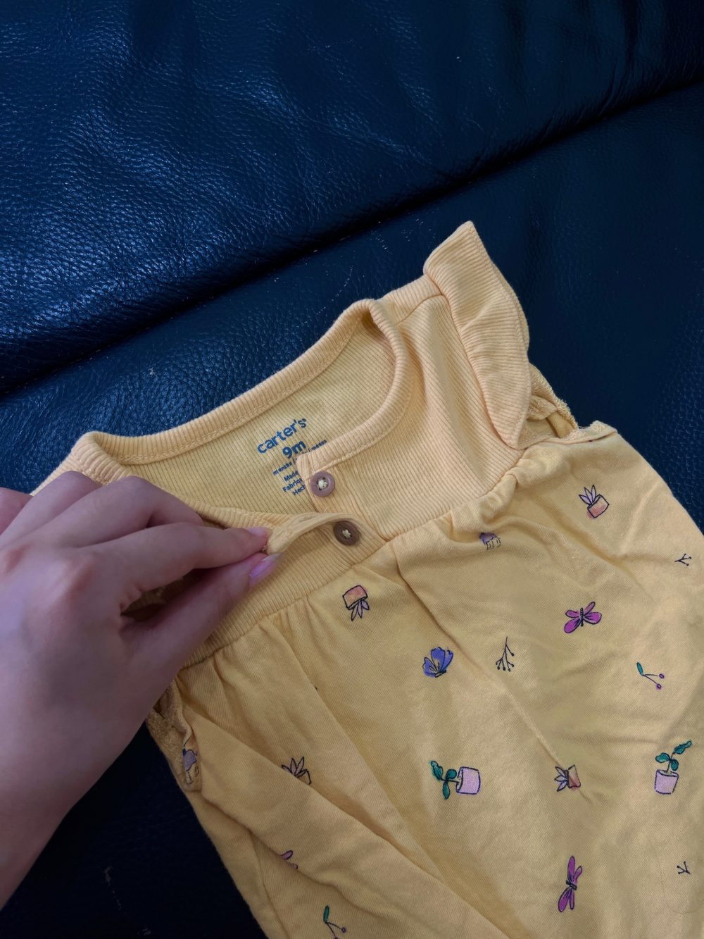 Set 2 bộ bodysuit Zara, carter’s màu vàng (size: 6→12m) - Ảnh 12