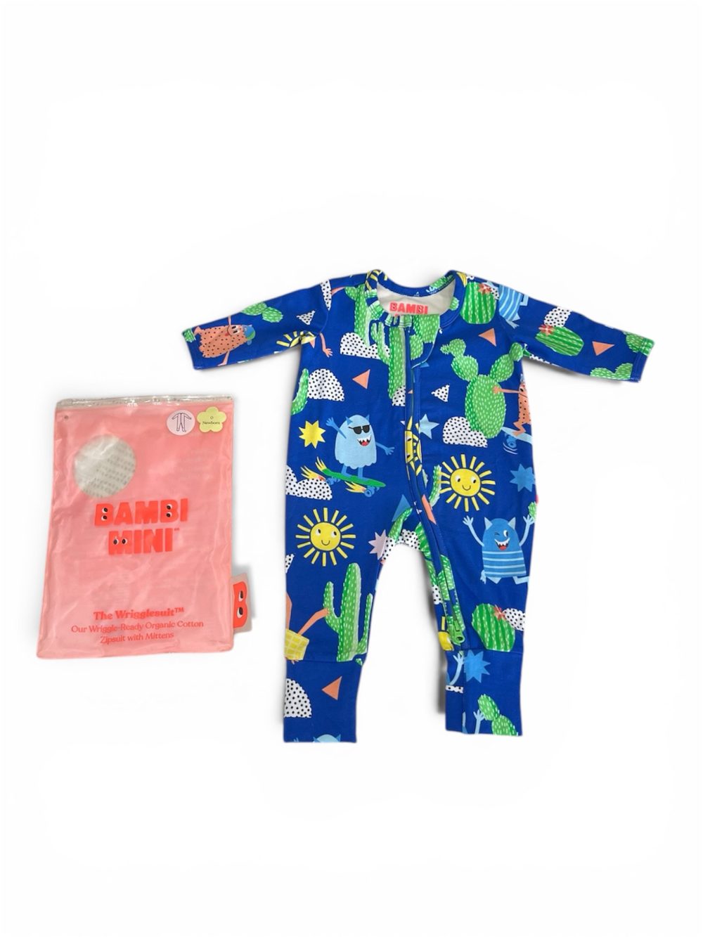 Boodysuit Bambi mini hoạ tiết xương rồng ( size: 0m->3m) - Ảnh 1
