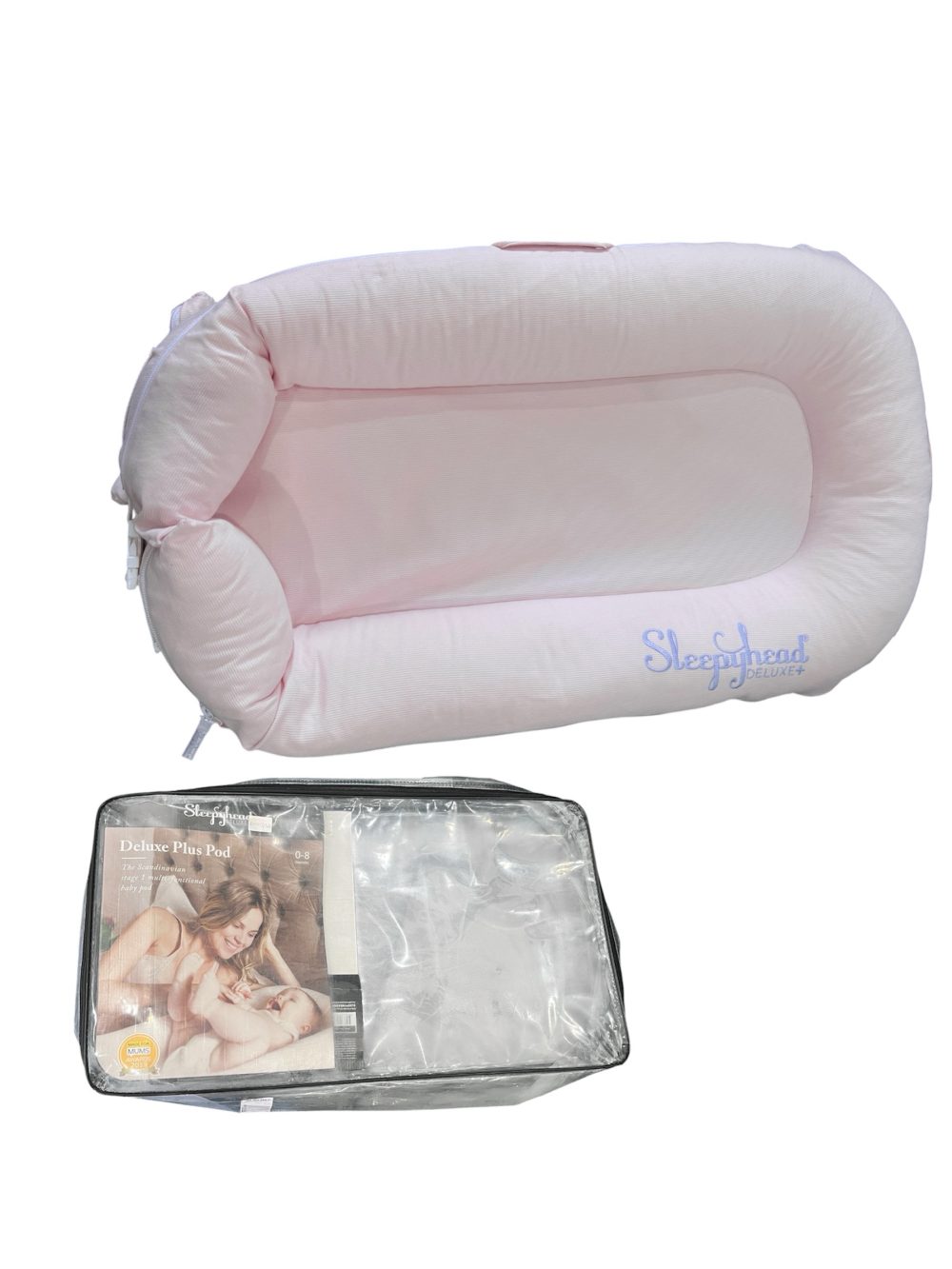 0a8b285bf86d48cf89e1cd96be480485 Nệm ngủ chung giường Sleepyhead Deluxe+ Mothercare màu hồng (85x46cm, size 0→8m) - Ảnh 1