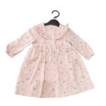 Đầm dài tay Mothercare in họa tiết màu hồng (6→9m)
