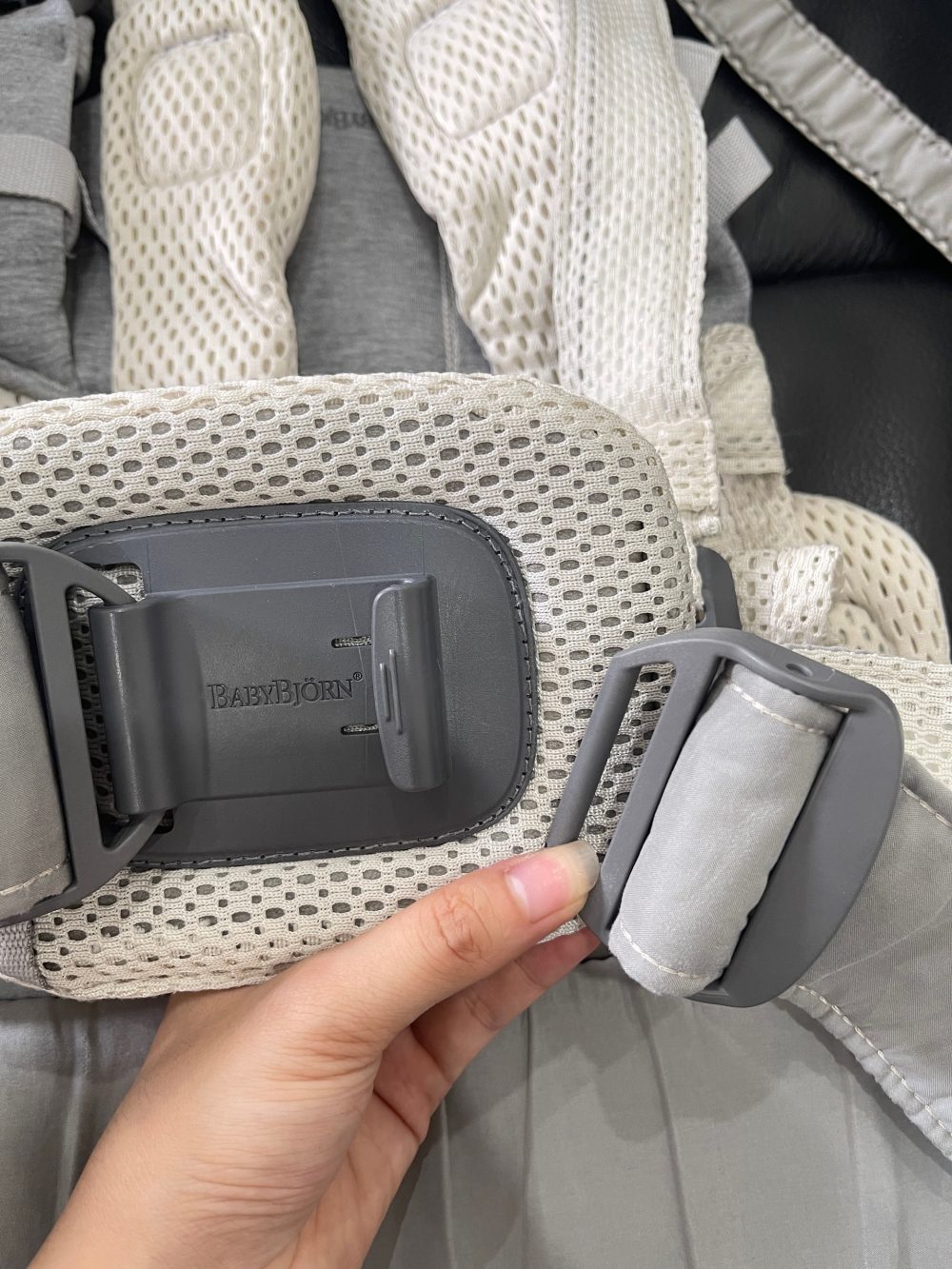 Địu Baby Bjorn màu kem (0->3y, tối đa 15kg, full box) - Ảnh 19