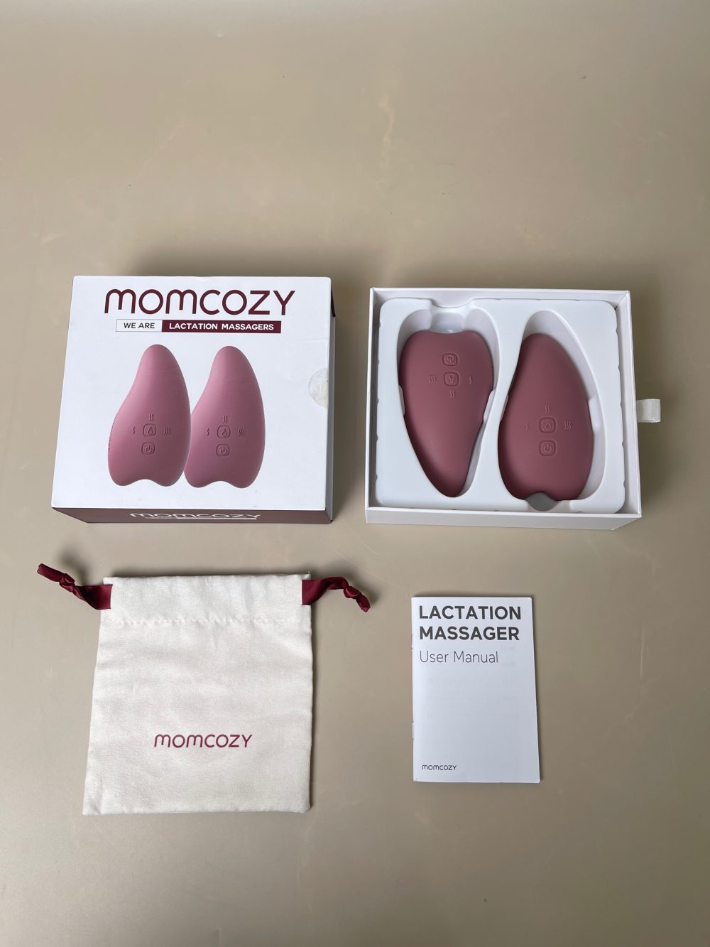 Bộ máy massage ngực Momcozy màu hoa hồng (Máy đôi, full box) - Ảnh 9