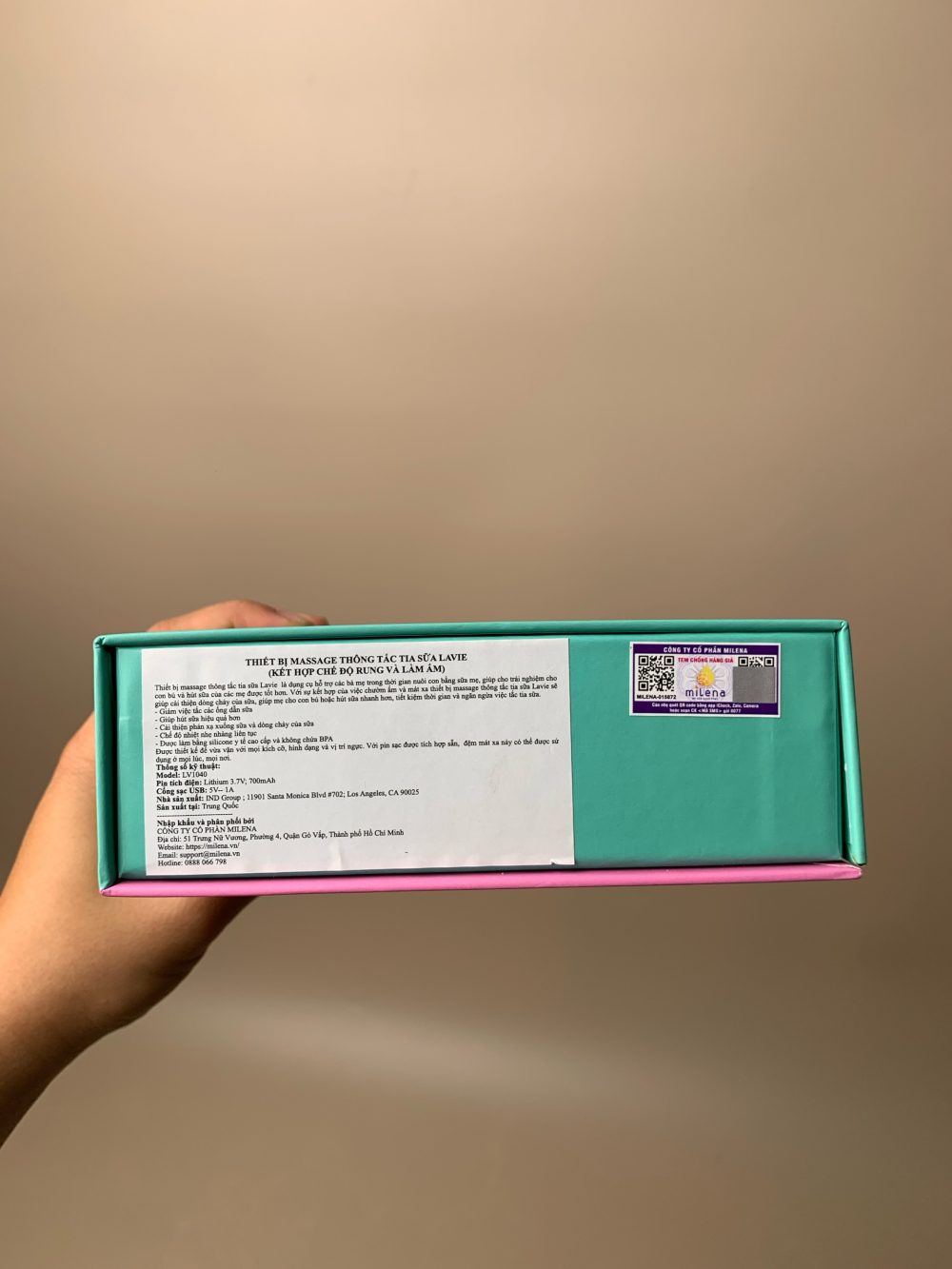 Máy massage chườm nóng Lavie thông tắc tia sữa màu xanh ( máy đôi, fullbox) BH 18/7/2026 - Ảnh 5
