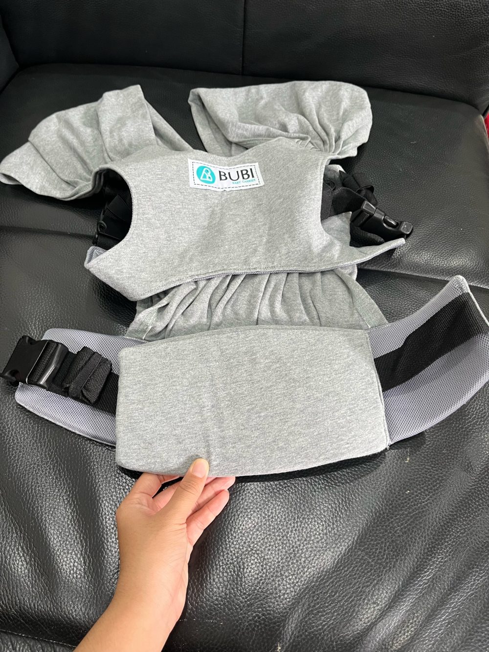 Địu vải BUBI Gen3 trợ lực vải cotton màu xám ( size: ) cho bé 0->2y~ 3kg5->14kg - Ảnh 14