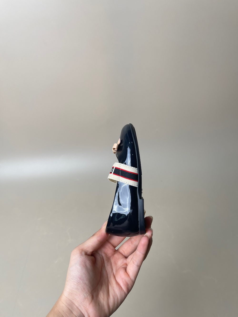 Giày búp bê Gucci da bóng màu đen - auth (fullbox) - size 21 (lòng chân 13-13.5cm) - Ảnh 4