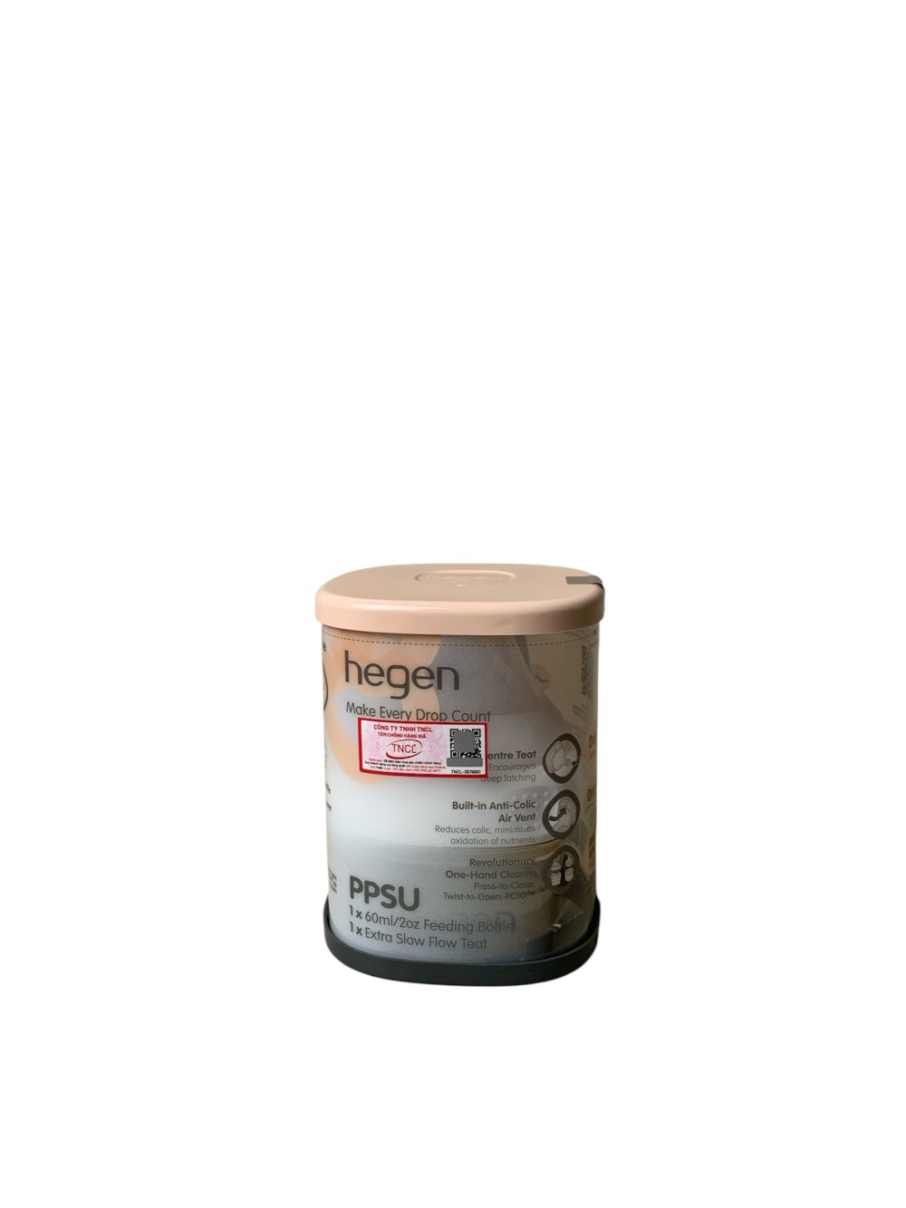 171f9dce38704758b1fd41d0f2c7e82b Bình sữa Hegen PPSU 60ml (0m+, mới 100%) - Ảnh 1