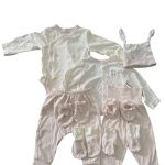 Set đồ Nous màu trắng/hồng (Size: 0->3m)