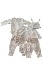 Set đồ Nous màu trắng/hồng (Size: 0->3m)