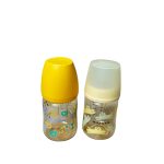 Set 2 bình sữa moyuum hoạ tiết mèo, trái tim 160ml ( size: 1/2)