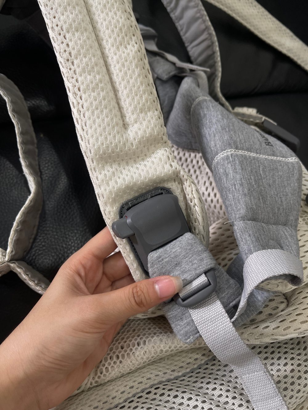 Địu Baby Bjorn màu kem (0->3y, tối đa 15kg, full box) - Ảnh 6