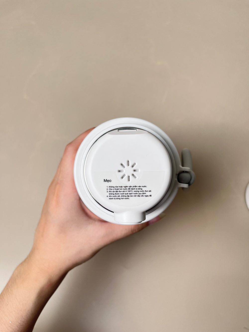 Bình đun nước cầm tay Moaz BéBé màu trắng (no box) - Ảnh 6