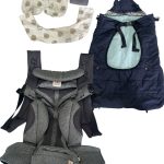 Địu Ergobaby Omni 360 Cool Air Mesh, Classic Weave( size: 3kg2->20kg~ 0->48m) tặng kèm choàng địu, yếm địu