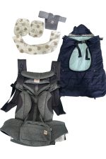 Địu Ergobaby Omni 360 Cool Air Mesh, Classic Weave( size: 3kg2->20kg~ 0->48m) tặng kèm choàng địu, yếm địu
