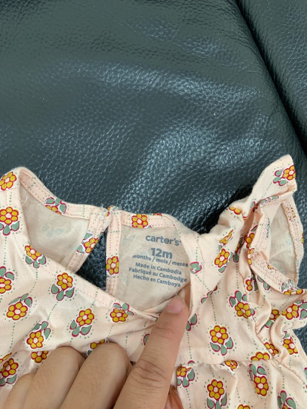 Set váy hoa xoè, body suit Mother Care, Carter's màu hồng, be (9-12m) - Ảnh 9