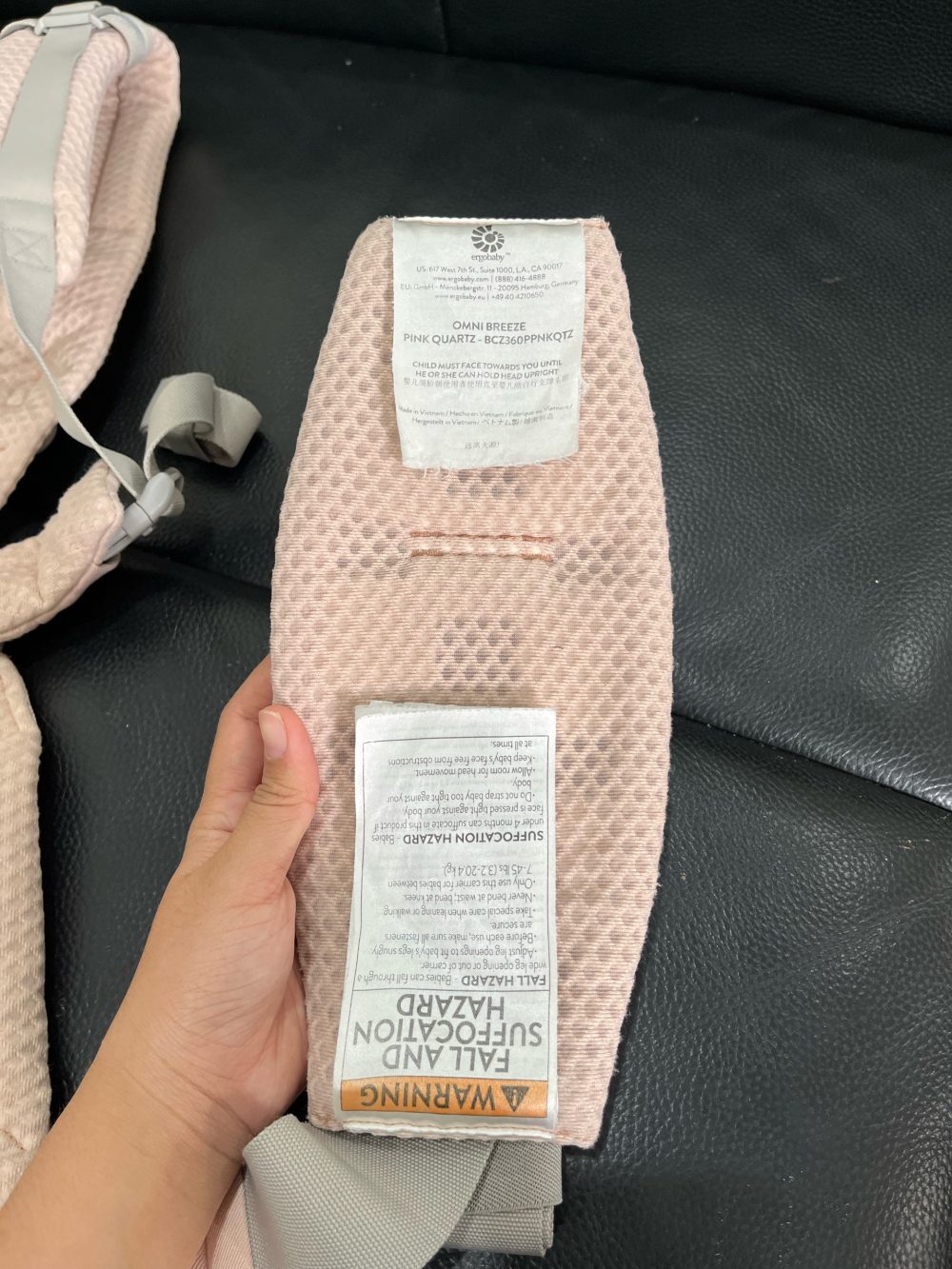 Địu Ergobaby Omni Breeze, Pink Quartz (size: 3kg2→20kg~ 0→48m) - Ảnh 12