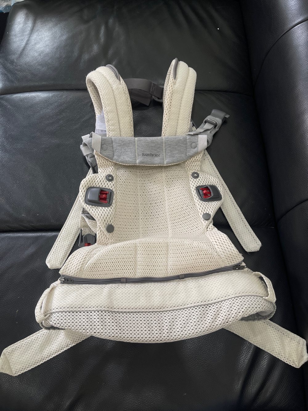 Địu Baby Bjorn màu kem (0->3y, tối đa 15kg, full box) - Ảnh 17