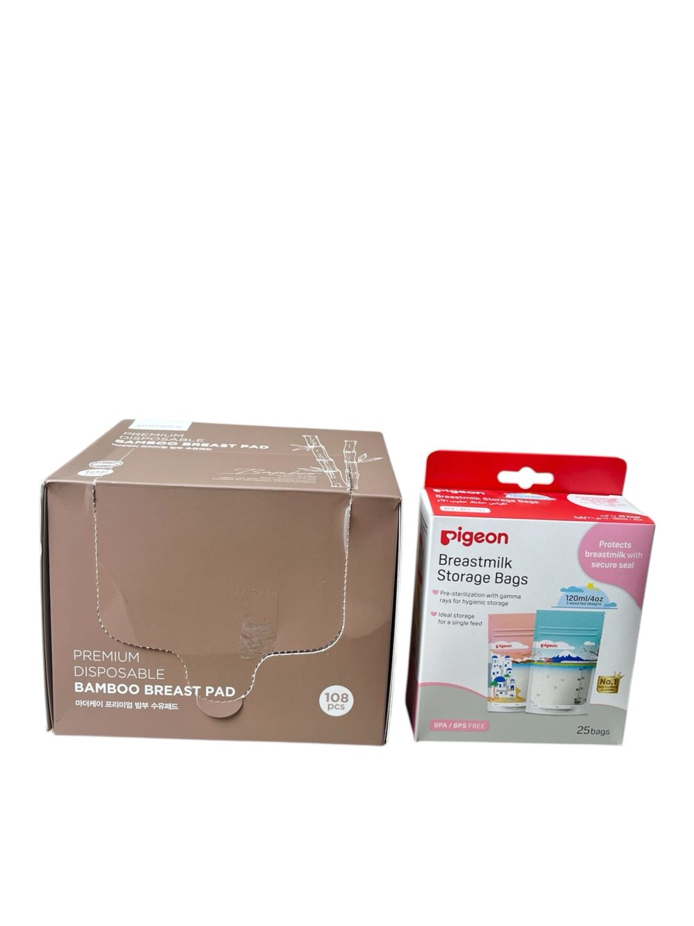 29a2c49757b8450fbe96598794661af8 Set 2 hộp miếng thấm sữa Mother-K và túi trữ sữa Pigeon 120ml ( 25 miếng). - Ảnh 1