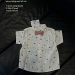 Áo sơ mi tay ngắn Nextbaby kèm nơ hồng hoạt tiết oto (size: 9/12m, 5/6y, 6/7y)