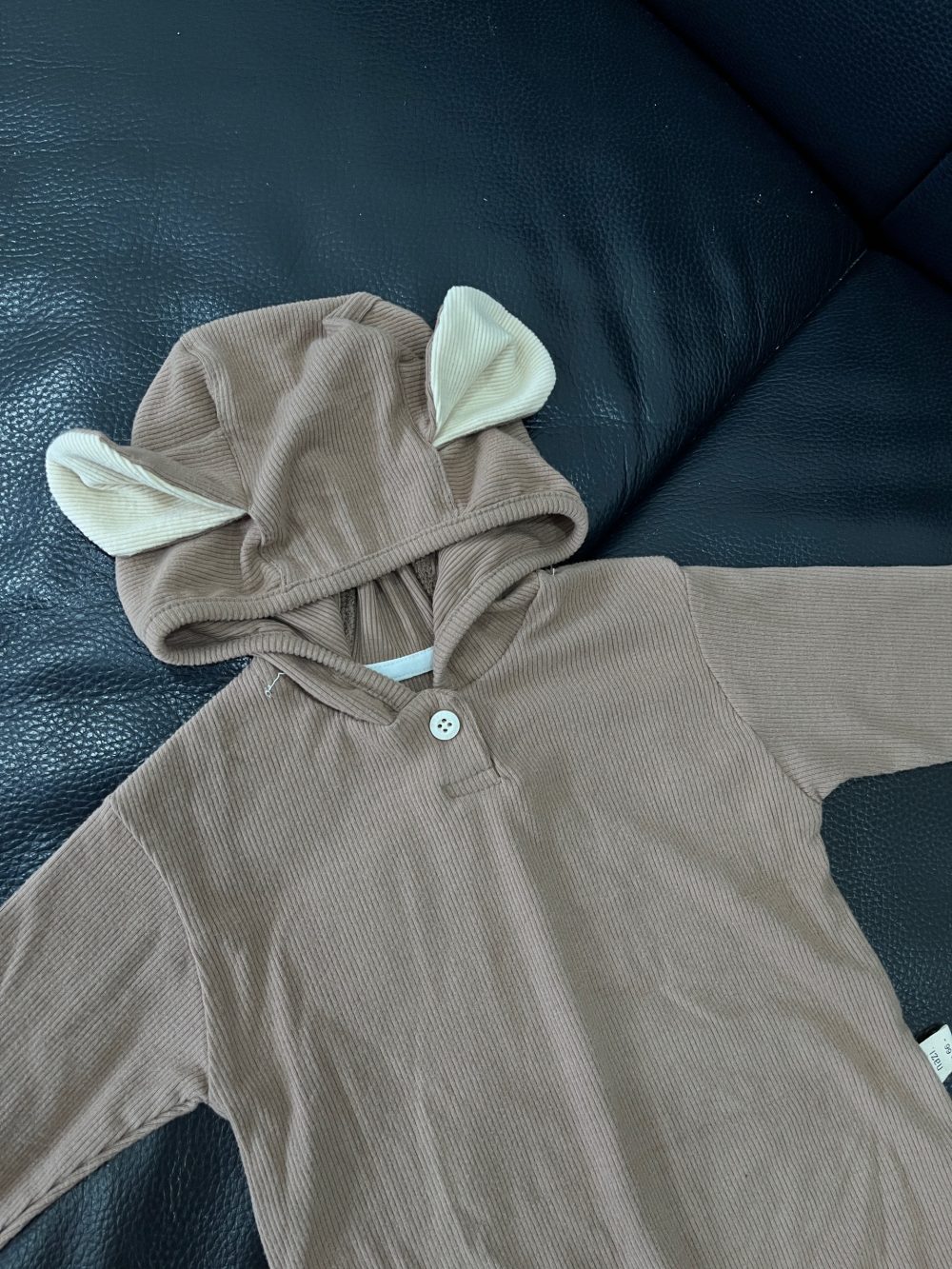 Set bodysuit tai thỏ màu nâu và quần bí cotton Peekaboo (size: 12m) - Ảnh 12