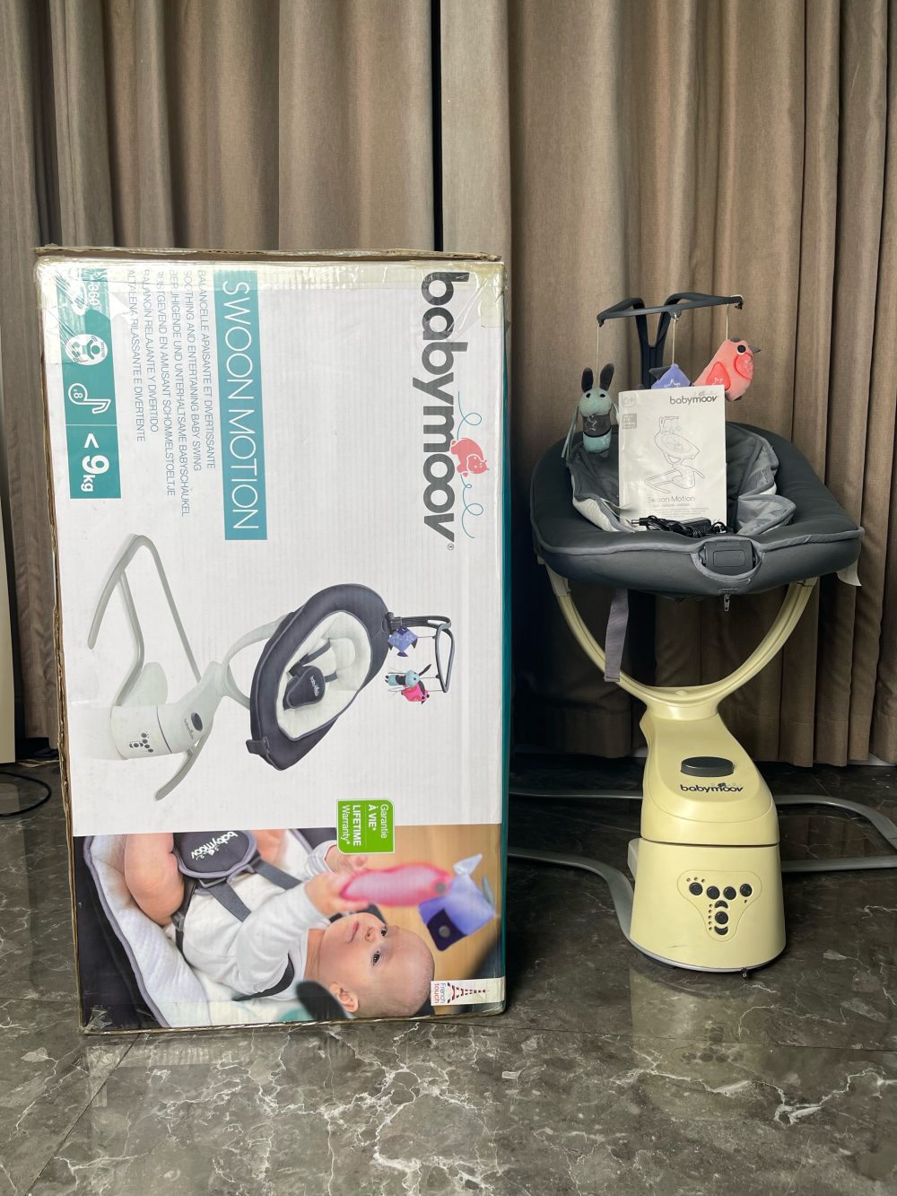 Nôi rung Babymoov ( size: 0->9m, tối đa 9kg) full box - Ảnh 16