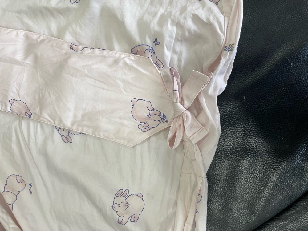 Gối chống trào ngược Dono&Dono vải 4 mùa (hoạ tiết gấu teddy) + kèm vỏ gối hoạ tiết thỏ hồng - Ảnh 11