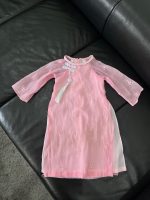 Áo dài cách tân thêu hoa màu hồng Tutupetti kèm quần no brand (13→15kg) - Ảnh 13