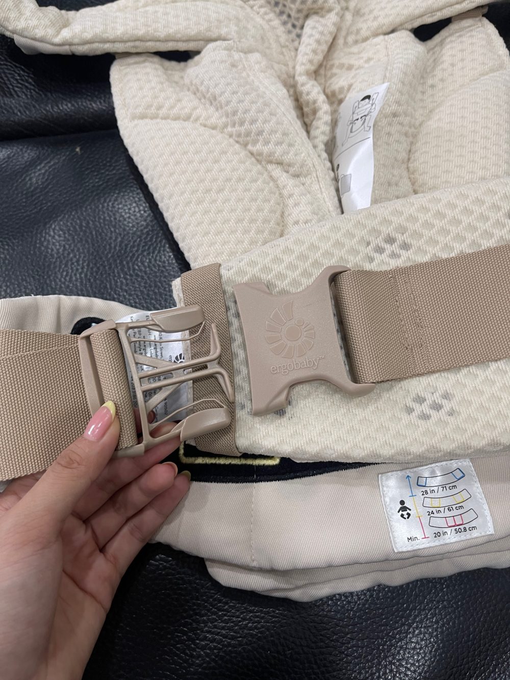 Địu Ergobaby Omni Breeze màu be (no box, size: 3kg2→20kg~ 0→48m) - Ảnh 21