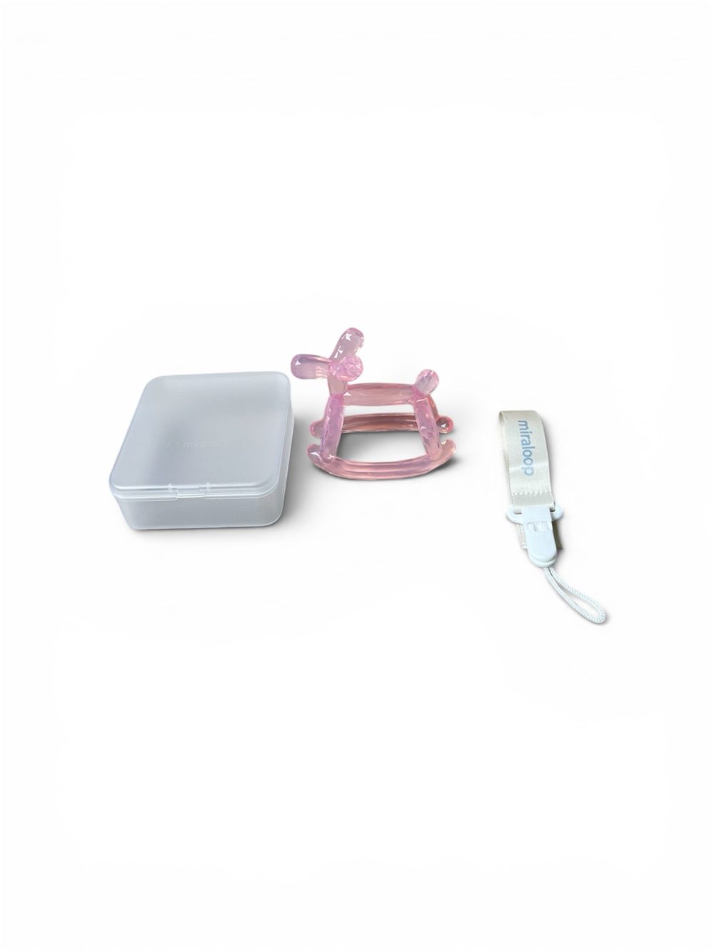 32ad7b4e9c1c4932a3546e7c168a4c06 Gặm nướu Miraloop Jellydog màu hồng kèm dây đeo - Ảnh 1