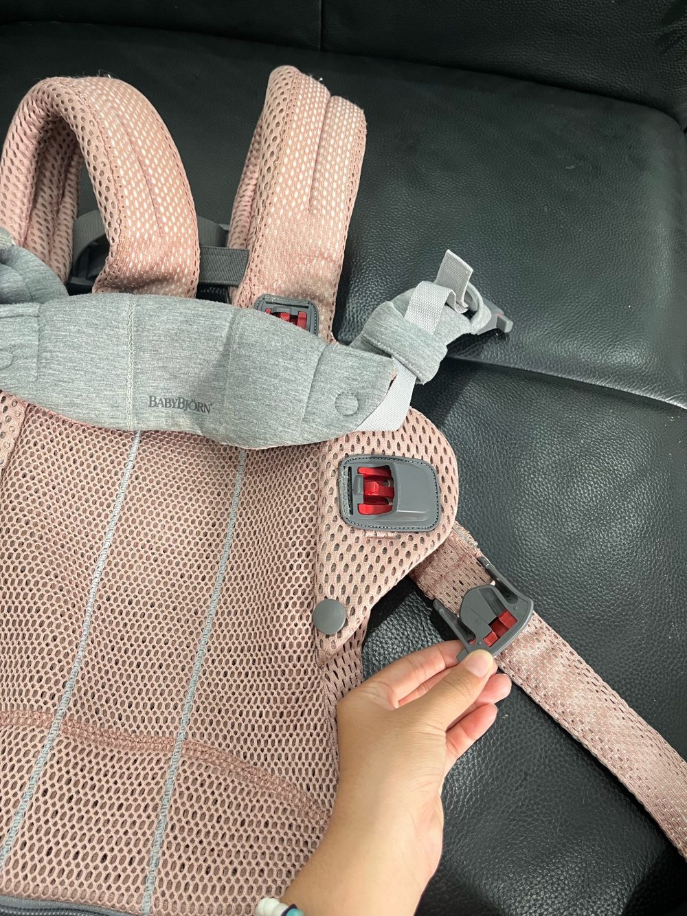 Địu Baby Bjorn Harmony dusty pink (size: 0->3y ~ 3kg2->15kg) - Ảnh 5