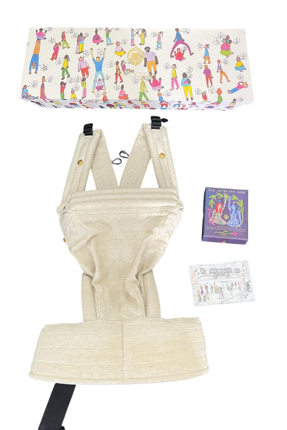 384b00aa933643cb83cc9bcba025b8c2 Địu Artipoppe màu be (3.2-20kg) fullbox - Ảnh 1