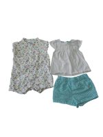 Set bodysuit, đồ bộ Obaibi màu trắng, xanh (size 18m)