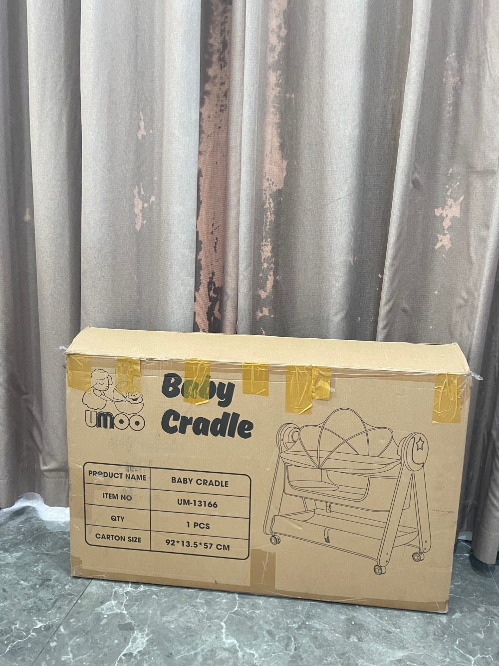 Nôi điện Umoo UM-13166 màu xám (0->24m, full box) - Ảnh 22