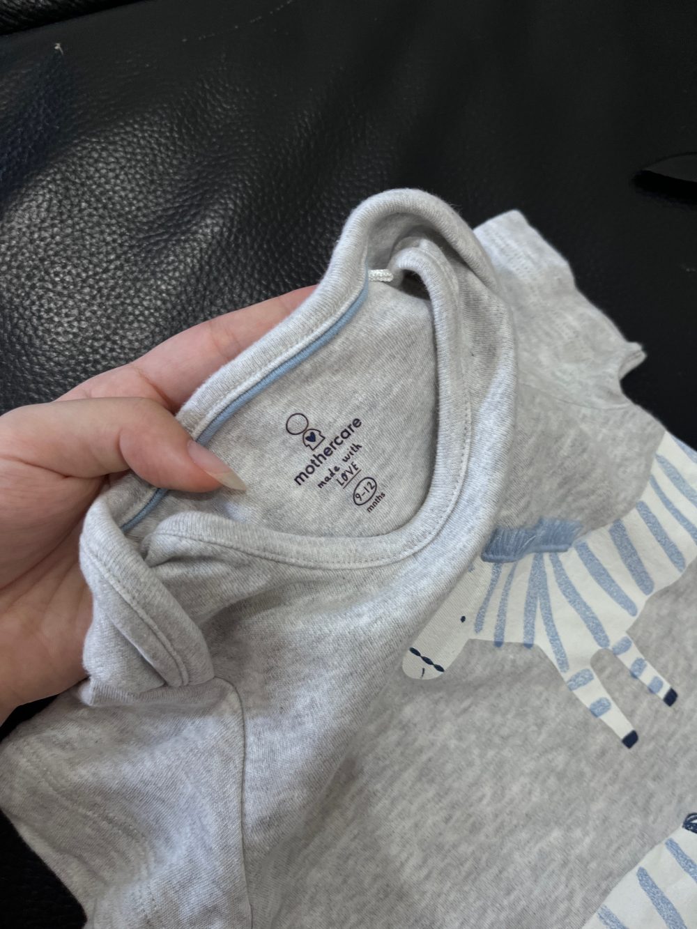 Set bodysuit, quần dài và mũ Mothercare màu xám (9→12m) - Ảnh 5