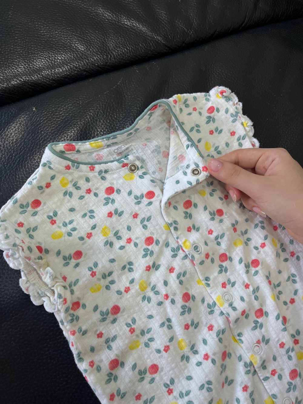 Set bodysuit, đồ bộ Obaibi màu trắng, xanh (size 18m) - Ảnh 10