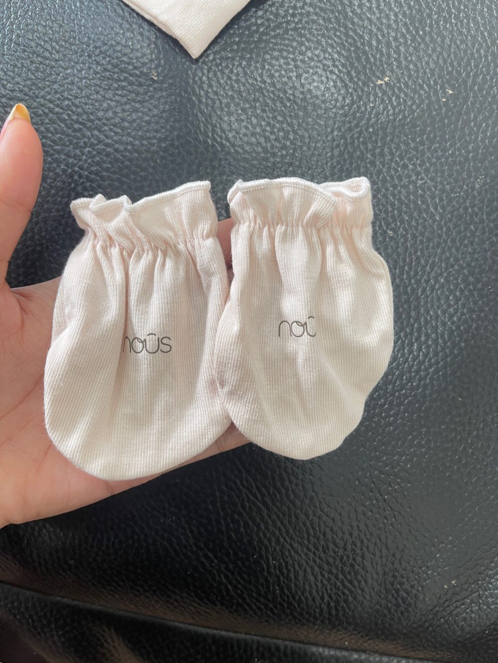 Set đồ Nous màu trắng/hồng (Size: 0->3m) - Ảnh 6